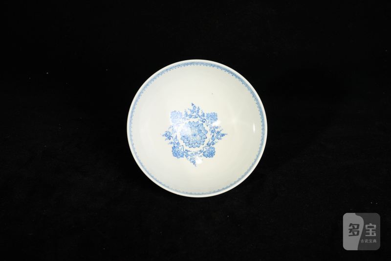 Lot838 清乾隆 青花鸡心碗 - 图4